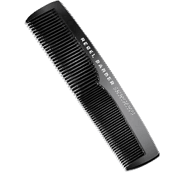 Rebel Barber Men's Comb Total Black - Премиальная мужская расческа