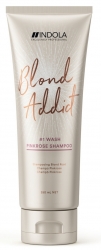 Indola Blond Addict PinkRose Shampoo - Шампунь оттеночный для волос Чайная роза 250мл