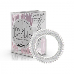 Invisibobble SLIM You Bring my Bling - Резинка-браслет для волос белый перламутр 3 штуки