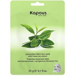 Kapous Green Tea Extract Face Mask - Тканевая маска для лица антиоксидантная с экстрактом Зеленого чая 25мл