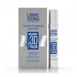 Librederm 3D Hyaluronic Filler Night Face Cream - Гиалуроновый 3D филлер ночной крем для лица 30 мл