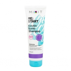 MIXIT Re:Start Keratin Bomb Shampoo - Шампунь для интенсивного восстановления поврежденных волос, 275 мл