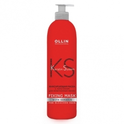 Ollin Keratin System - Фиксирующая маска с кератином для осветлённых волос 500 мл