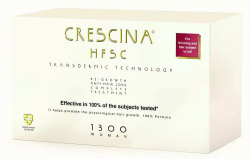 Crescina 1300 HFSC Transdermic 100% - Ампулы для восстановления роста волос, 20+20х3,5мл