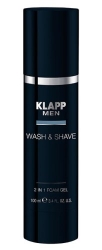 Klapp MEN Wash & Shave 2 in 1 Foam Gel - Гель для бритья и умывания 2 в 1, 100 мл