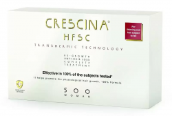 Crescina 500 HFSC Transdermic 100% - Ампулы для восстановления роста волос, 10+10х3,5мл