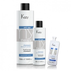 Kezy Bodifying Shampoo - Шампунь для придания густоты истонченным волосам с гиалуроновой кислотой, 1000 мл