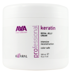 Kaaral Keratin Royal Jelly Cream AAA - Питательная крем-маска для восстановления окрашенных и химически обработанных волос 500 мл