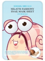 Milatte Fashiony Snail Mask Sheet - маска с экстрактом слизи улитки, 21 г
