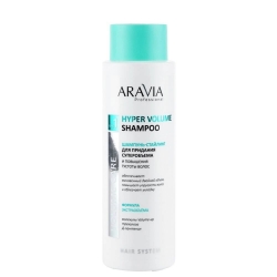 Aravia Professional Hyper Volume Shampoo - Шампунь-стайлинг для придания суперобъема и повышения густоты волос, 400 мл