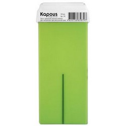 Kapous Depilations - Воск жирорастворимый Зеленое Яблоко, с широким роликом, 100 мл