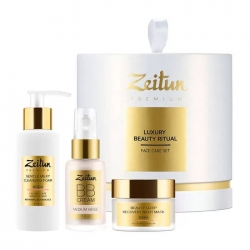 Zeitun Luxury Beauty Ritual - Набор подарочный для борьбы с признаками усталости: пенка для умывания, ночная маска, ББ-крем