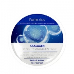 FarmStay Collagen Waterfull Hydrogel Eye Patch - Патчи для глаз на основе коллагена, 60шт