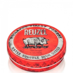 Reuzel High Sheen Pomade RED - Помада для укладки волос с высокой степенью блеска КРАСНАЯ банка 113гр