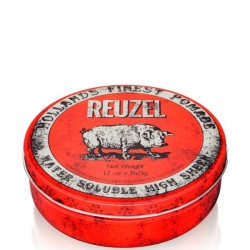 Reuzel High Sheen Pomade RED - Помада для укладки волос с высокой степенью блеска КРАСНАЯ банка 340гр