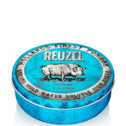 Reuzel Strong Hold High Sheen Pomade BLUE - Помада для укладки волос с высокой степенью блеска ГОЛУБАЯ банка 340гр