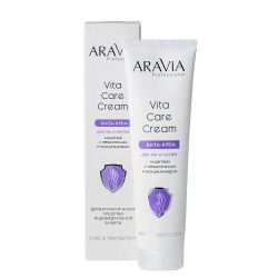 Aravia Professional Vita Care Cream - Вита-крем для рук и ногтей защитный с пребиотиками и ниацинамидом, 100 мл